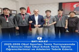 TENİS TURNUVASI DERECEMİZ (OKUL ERKEK TAKIMIMIZ)